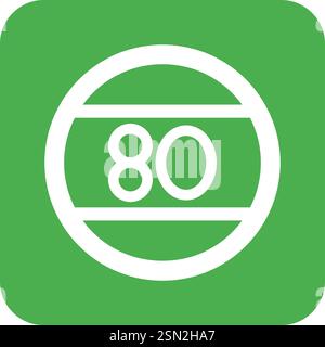 Speed limit Vector Icon Design Illustration Stock Vector