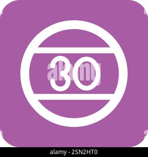 Speed limit Vector Icon Design Illustration Stock Vector