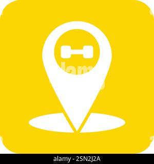 Gym location Vector Icon Design Illustration Stock Vector