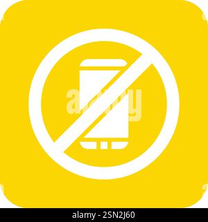 No phone Vector Icon Design Illustration Stock Vector