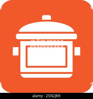 Cooking pot Vector Icon Design Illustration Stock Vector