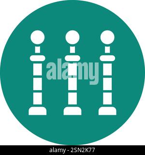 Bollards Vector Icon Design Illustration Stock Vector