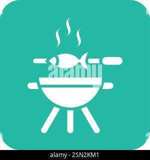 Bbq Vector Icon Design Illustration Stock Vector