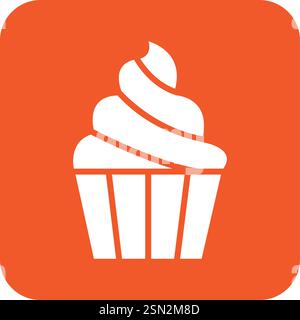Cup Cake Vector Icon Design Illustration Stock Vector