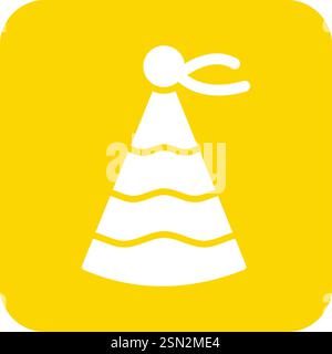Party Hat Vector Icon Design Illustration Stock Vector