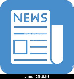 Newspaper Vector Icon Design Illustration Stock Vector