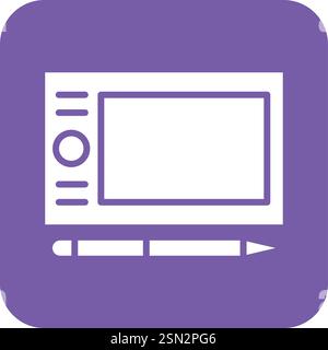Graphic Tablet Vector Icon Design Illustration Stock Vector