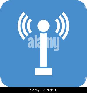 Radio antenna Vector Icon Design Illustration Stock Vector