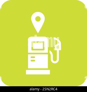 Gas station Vector Icon Design Illustration Stock Vector