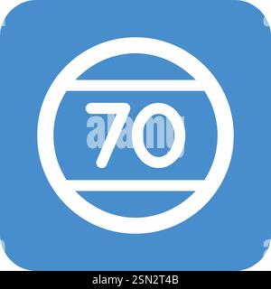 Speed limit Vector Icon Design Illustration Stock Vector