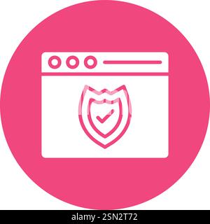 Web protection Vector Icon Design Illustration Stock Vector