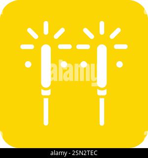 Sparkler Vector Icon Design Illustration Stock Vector