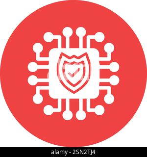 Cyber security Vector Icon Design Illustration Stock Vector