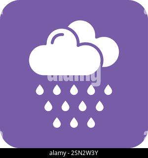 Rain Vector Icon Design Illustration Stock Vector