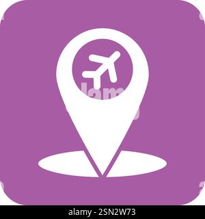 Airport location Vector Icon Design Illustration Stock Vector
