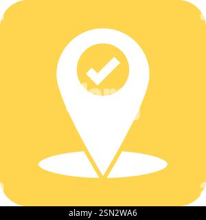 Location Check Vector Icon Design Illustration Stock Vector