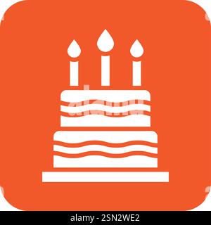 Cake Vector Icon Design Illustration Stock Vector