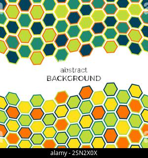 Abstract background with color hexagons elements. Vector illustration ...