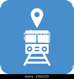 Train station Vector Icon Design Illustration Stock Vector