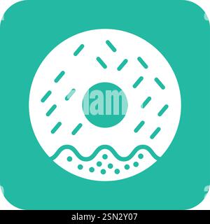 Donut Vector Icon Design Illustration Stock Vector
