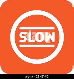 Slow Vector Icon Design Illustration Stock Vector