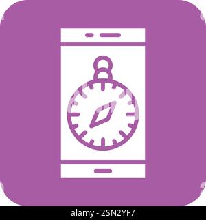 Location app Vector Icon Design Illustration Stock Vector