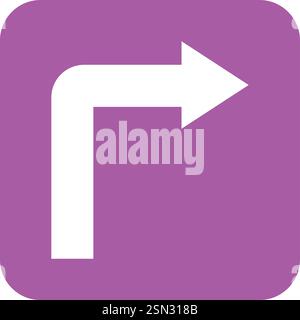 Turn Vector Icon Design Illustration Stock Vector