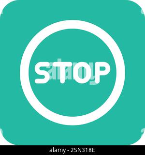 Stop Vector Icon Design Illustration Stock Vector