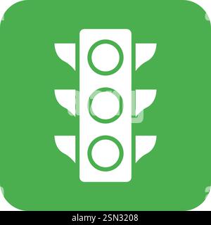 Traffic lights Vector Icon Design Illustration Stock Vector