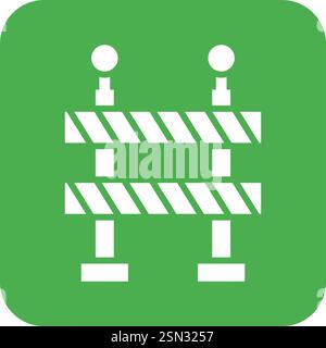 Road barrier Vector Icon Design Illustration Stock Vector