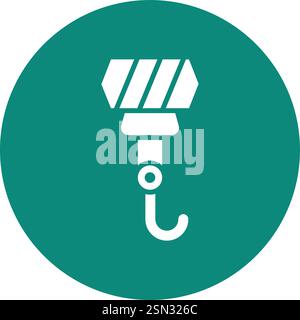Hook Vector Icon Design Illustration Stock Vector