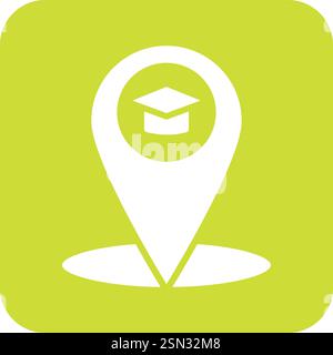 School location Vector Icon Design Illustration Stock Vector