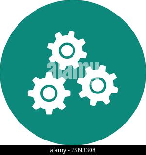 Cogwheel Vector Icon Design Illustration Stock Vector