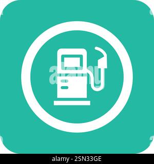 Gas station Vector Icon Design Illustration Stock Vector