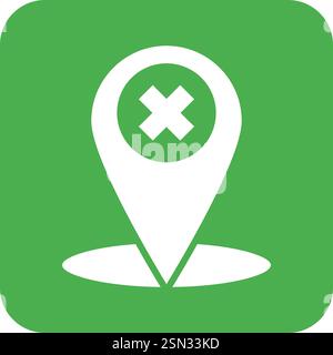 Cancel location Vector Icon Design Illustration Stock Vector