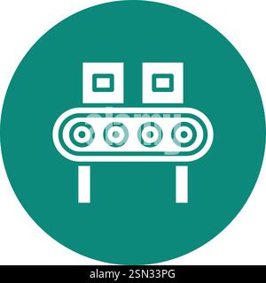 Conveyor Vector Icon Design Illustration Stock Vector