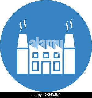 Nuclear plant Vector Icon Design Illustration Stock Vector
