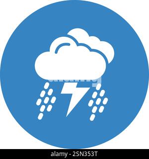 Storm Vector Icon Design Illustration Stock Vector
