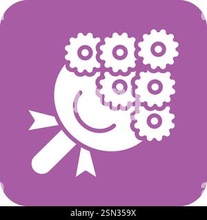 Bouquet Vector Icon Design Illustration Stock Vector