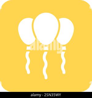 Balloons Vector Icon Design Illustration Stock Vector