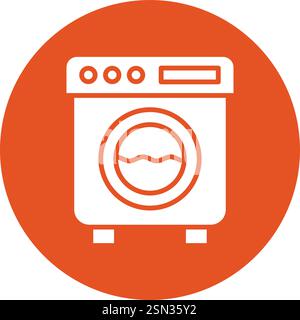Washing machine Vector Icon Design Illustration Stock Vector