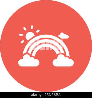 Rainbow Vector Icon Design Illustration Stock Vector