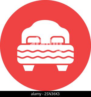 Bed Vector Icon Design Illustration Stock Vector