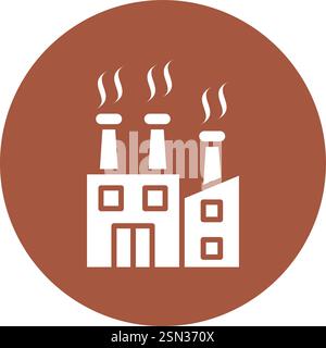 Factory Vector Icon Design Illustration Stock Vector
