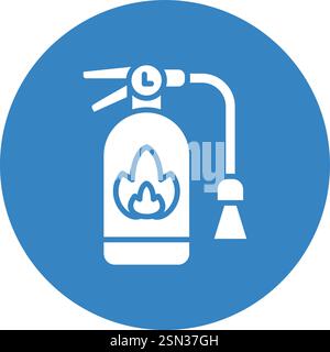 Fire extinguisher Vector Icon Design Illustration Stock Vector