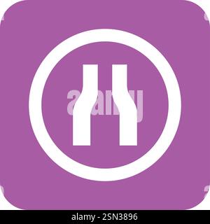 Narrow road Vector Icon Design Illustration Stock Vector