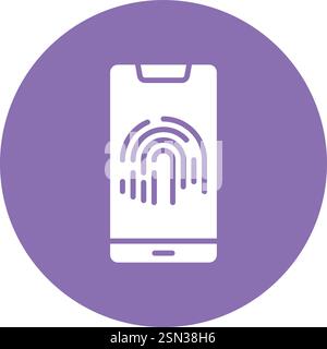 Fingerprint Vector Icon Design Illustration Stock Vector