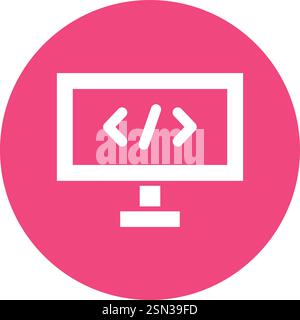 Hacked Vector Icon Design Illustration Stock Vector