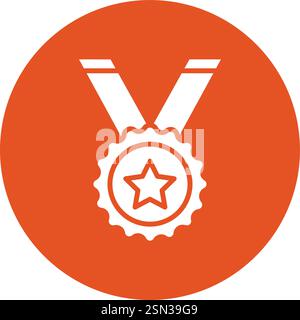 Medal Vector Icon Design Illustration Stock Vector