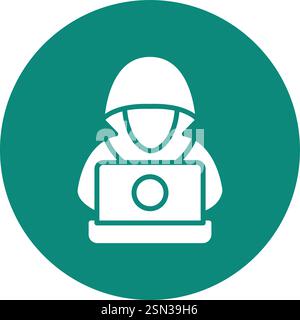 Hacker Vector Icon Design Illustration Stock Vector